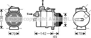 Prasco BWK389 - Compressor, air conditioning autospares.lv