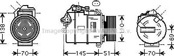 Prasco BWAK384 - Compressor, air conditioning autospares.lv