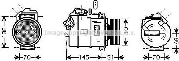 Prasco BWK320 - Compressor, air conditioning autospares.lv