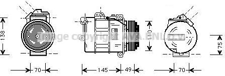 Prasco BWAK237 - Compressor, air conditioning autospares.lv