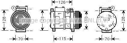 Prasco BWAK229 - Compressor, air conditioning autospares.lv