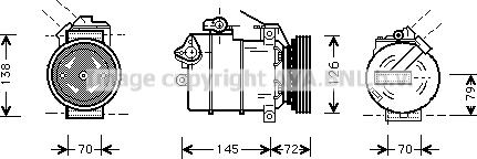 Prasco BWAK226 - Compressor, air conditioning autospares.lv