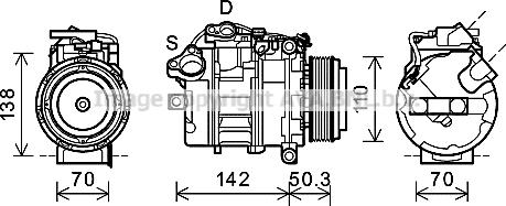 Prasco BWK428 - Compressor, air conditioning autospares.lv