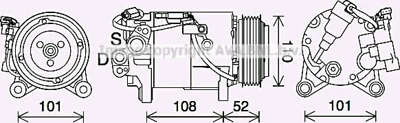 Prasco BWK567 - Compressor, air conditioning autospares.lv