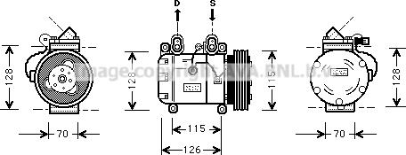 Prasco BWK051 - Compressor, air conditioning autospares.lv