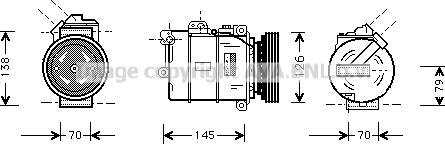 Prasco BWK064 - Compressor, air conditioning autospares.lv