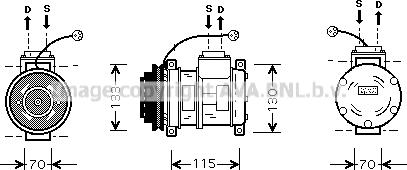 Prasco BWK065 - Compressor, air conditioning autospares.lv