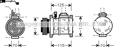 Prasco BWK066 - Compressor, air conditioning autospares.lv