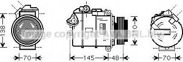 Prasco BWK348 - Compressor, air conditioning autospares.lv