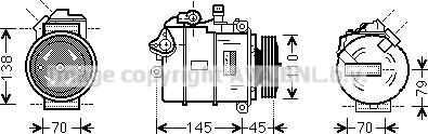 Prasco BWK383 - Compressor, air conditioning autospares.lv