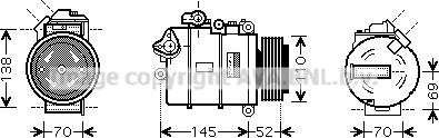 Prasco BWK336 - Compressor, air conditioning autospares.lv