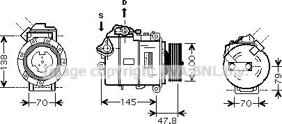 Prasco BWK331 - Compressor, air conditioning autospares.lv