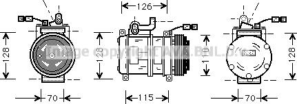 Prasco BWK231 - Compressor, air conditioning autospares.lv