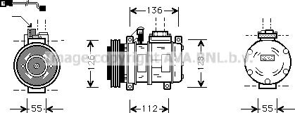 Prasco BWK228 - Compressor, air conditioning autospares.lv