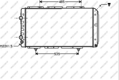 Prasco CI950R008 - Radiator, engine cooling autospares.lv