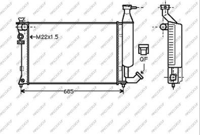 Prasco CI915R003 - Radiator, engine cooling autospares.lv