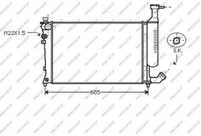 Prasco CI915R019 - Radiator, engine cooling autospares.lv