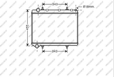 Prasco CI424R006 - Radiator, engine cooling autospares.lv