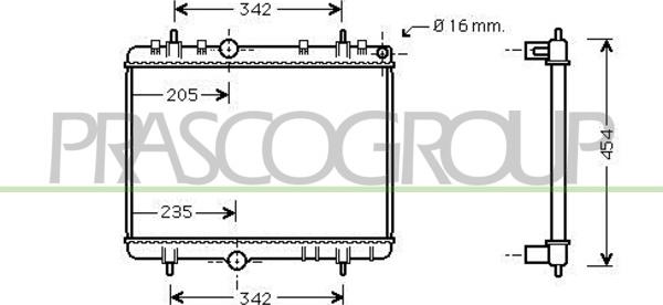 Prasco CI424R015 - Radiator, engine cooling autospares.lv