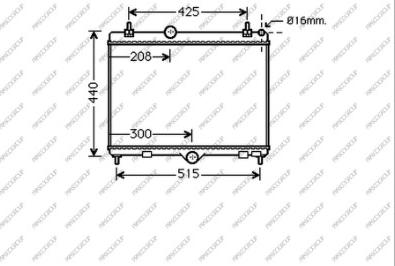 Prasco CI525R001 - Radiator, engine cooling autospares.lv