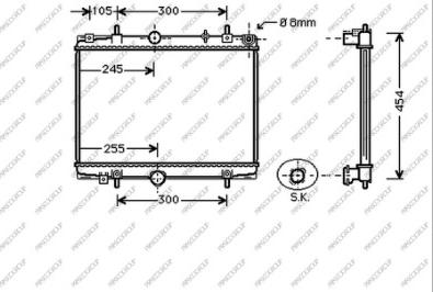 Prasco CI520R002 - Radiator, engine cooling autospares.lv