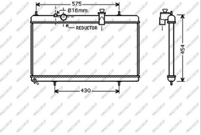 Prasco CI522R003 - Radiator, engine cooling autospares.lv