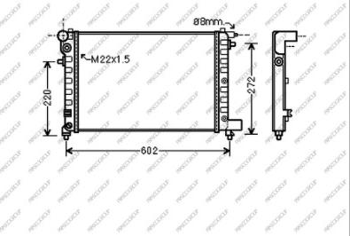 Prasco CI022R004 - Radiator, engine cooling autospares.lv