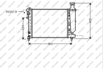 Prasco CI022R001 - Radiator, engine cooling autospares.lv