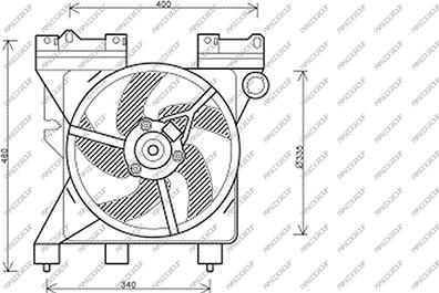 Prasco CI715F005 - Fan, radiator autospares.lv