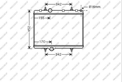 Prasco CI717R003 - Radiator, engine cooling autospares.lv