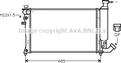 Prasco CN2062 - Radiator, engine cooling autospares.lv