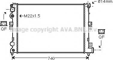 Prasco CN2079 - Radiator, engine cooling autospares.lv