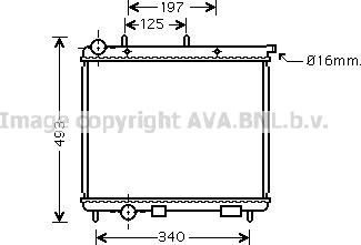 Prasco CN2190 - Radiator, engine cooling autospares.lv