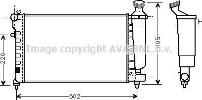 Prasco CN2197 - Radiator, engine cooling autospares.lv