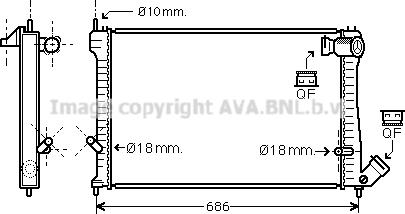 Prasco CN2165 - Radiator, engine cooling autospares.lv