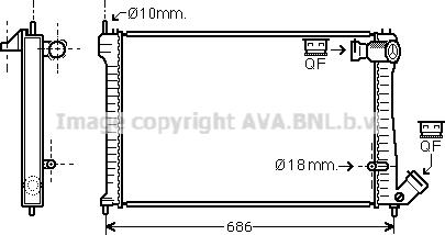 Prasco CN2101 - Radiator, engine cooling autospares.lv