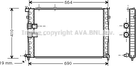 Prasco CN2133 - Radiator, engine cooling autospares.lv