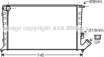 Prasco CN2211 - Radiator, engine cooling autospares.lv