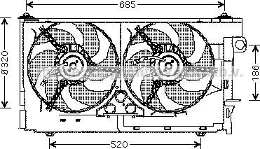 Prasco CN7516 - Fan, radiator autospares.lv