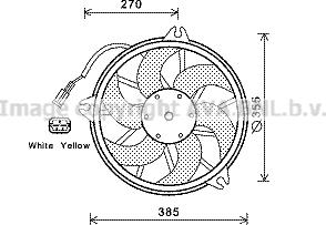 Prasco CN7536 - Fan, radiator autospares.lv