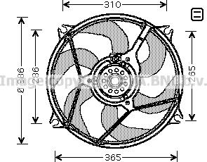 Prasco CN7530 - Fan, radiator autospares.lv