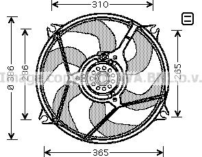 Prasco CN7528 - Fan, radiator autospares.lv