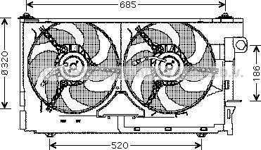 Prasco CN7522 - Fan, radiator autospares.lv