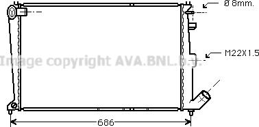 Prasco CNA2066 - Radiator, engine cooling autospares.lv