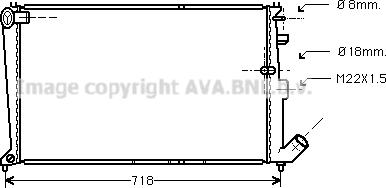 Prasco CNA2010 - Radiator, engine cooling autospares.lv