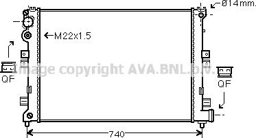 Prasco CNA2089 - Radiator, engine cooling autospares.lv