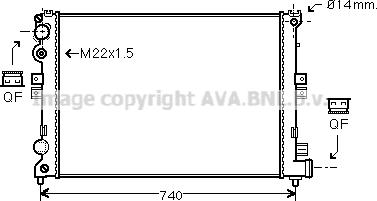 Prasco CNA2079 - Radiator, engine cooling autospares.lv