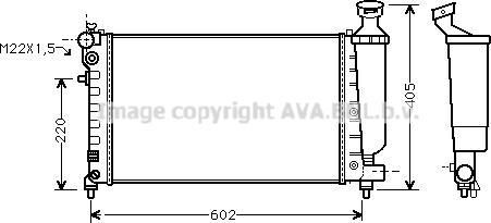 Prasco CNA2119 - Radiator, engine cooling autospares.lv