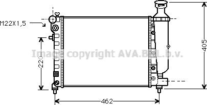 Prasco CNA2115 - Radiator, engine cooling autospares.lv