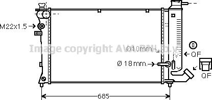 Prasco CNA2111 - Radiator, engine cooling autospares.lv